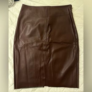 Express Vegan Leather Pencil Skirt